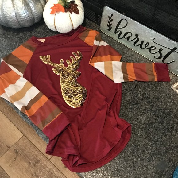Tops - 🍁Fall sequin deer 🍁🍁🍁